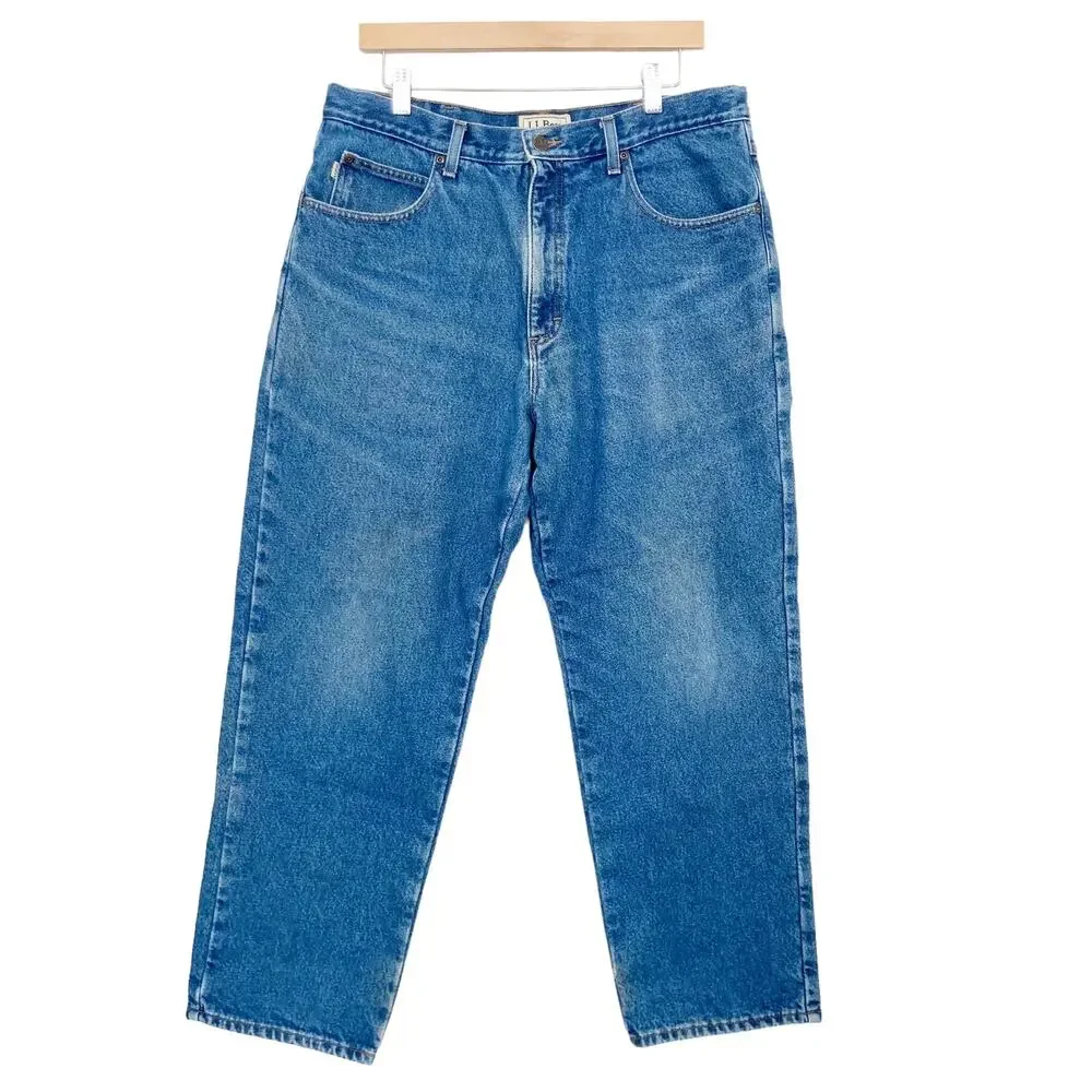 LL Bean Flannel Lined Natural Fit Jeans Sz 36x29